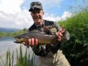 Neil and Brown trout, May Slovenia